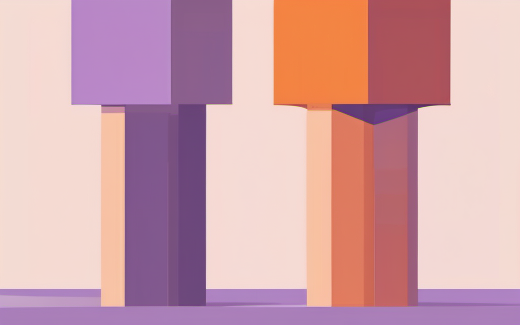 Typography system illustration showing serif and sans-serif style blocks side by side