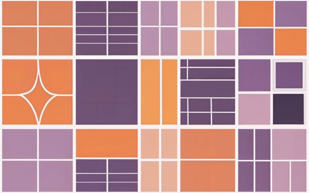Seven principles of a good logo, represented as seven minimal emblem tiles