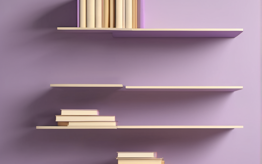 Three ascending pricing tiers shown as shelves of increasing height, lavender and gold