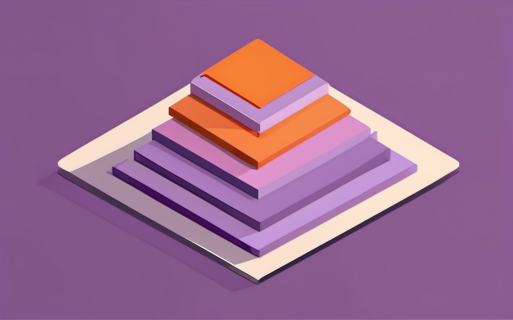 Each layer corresponds to one of the three elements in visual hierarchy - the bold top layer, the medium middle layer, and the small subtle bottom layer Three stacked layers of different visual weight showing primary, secondary, and tertiary elements