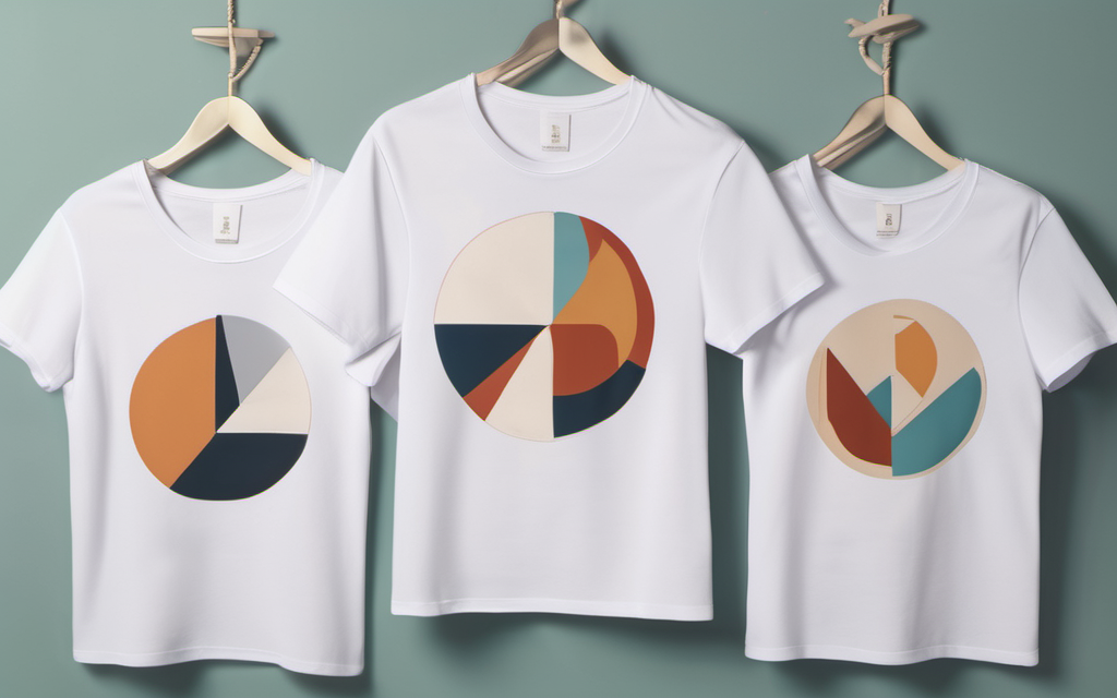 Same mark, three different placements at three different sizes: the small chest version, medium back version, and tiny sleeve version are each cut down from the same source file Three t-shirts with progressively larger emblems showing the chest, back, and sleeve sizing concept